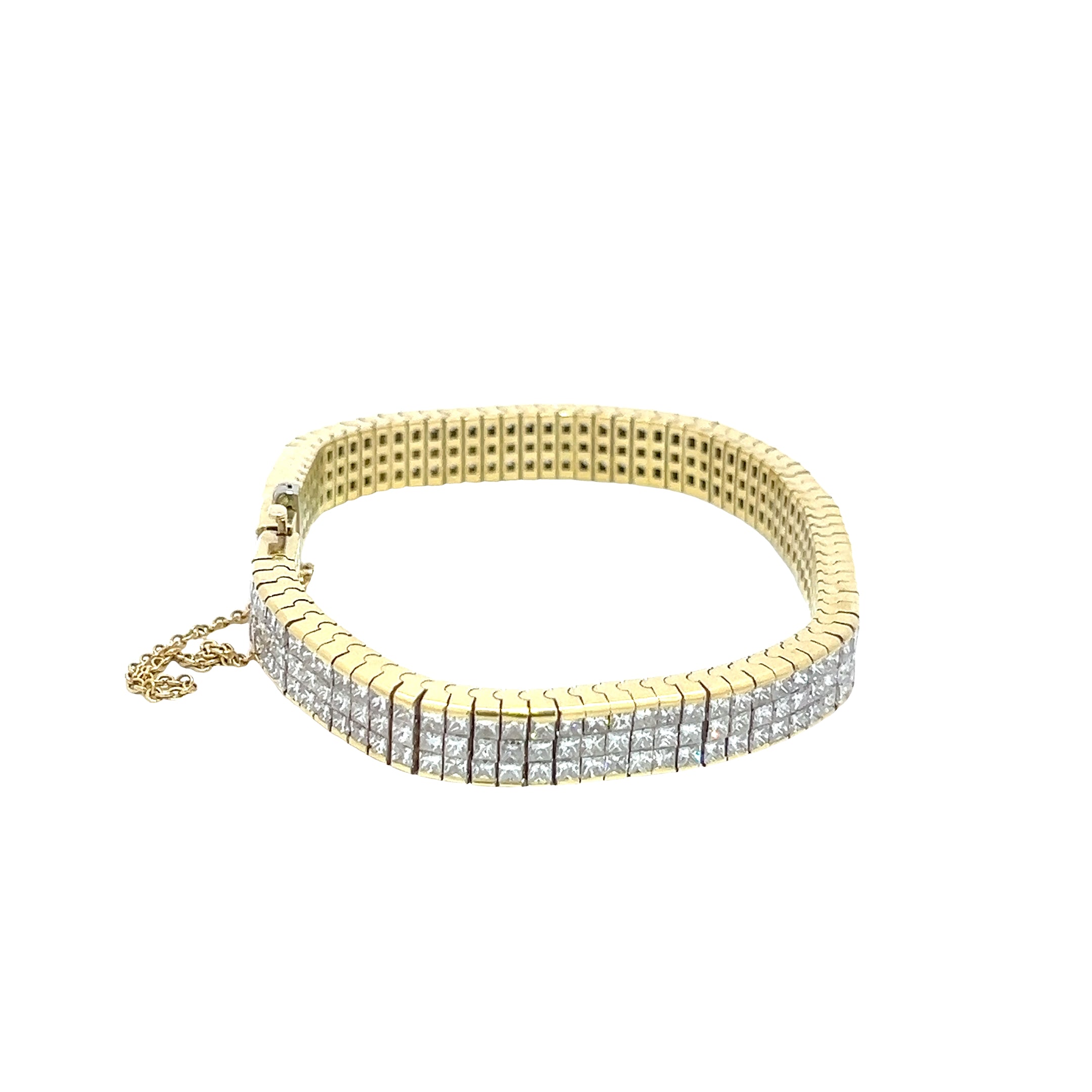 18 KARAT YELLOW GOLD DIAMOND BRACELET