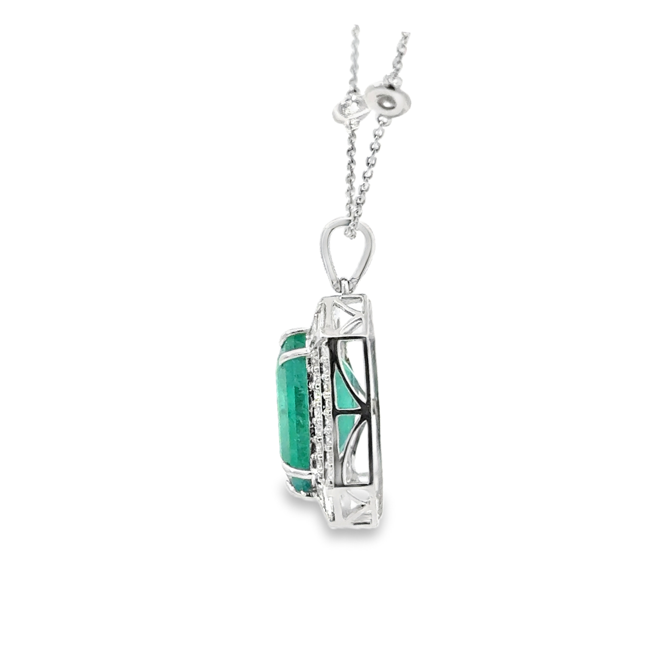 EMERALD AND DIAMOND PENDANT
