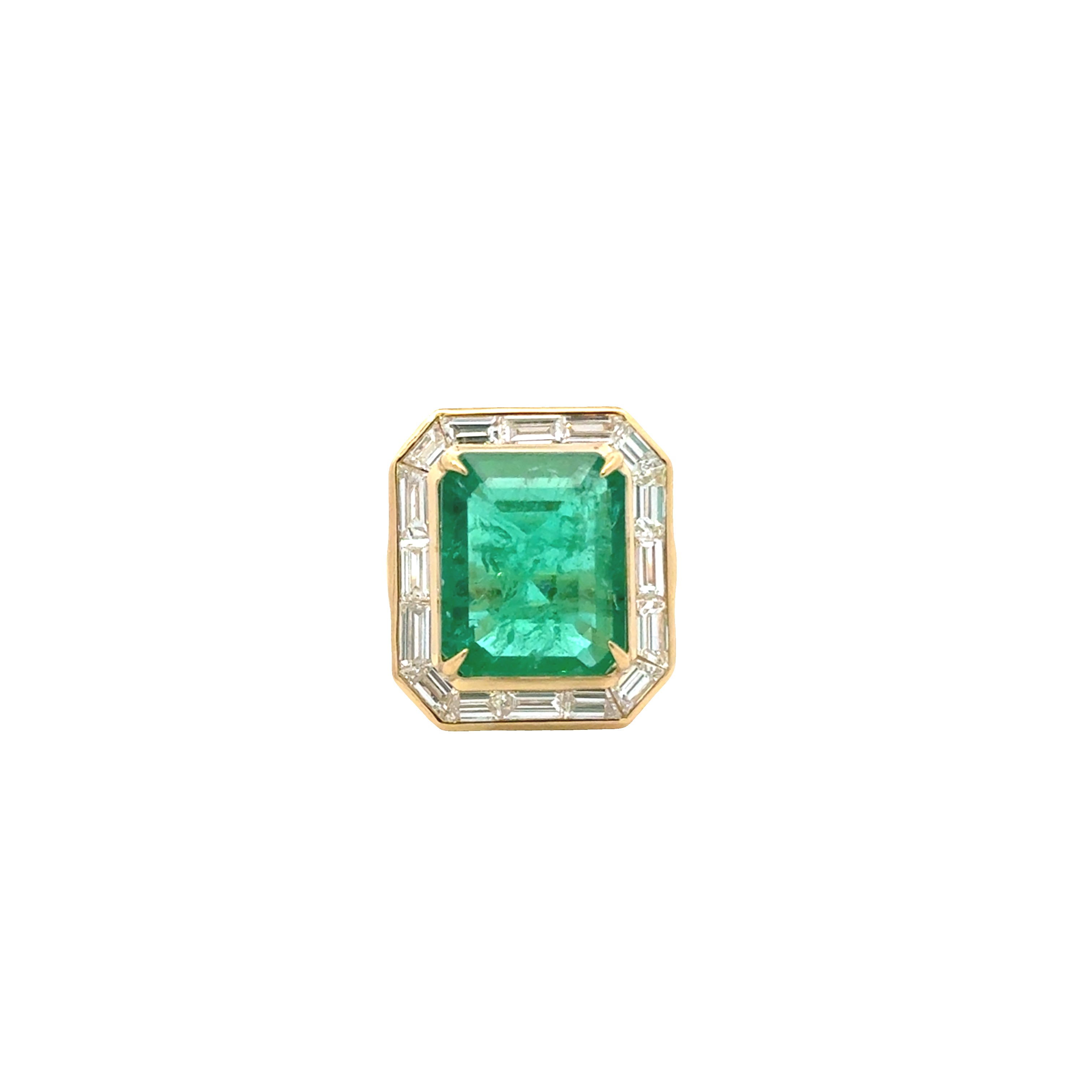 EMERALD STEP CUT COCKTAIL RING
