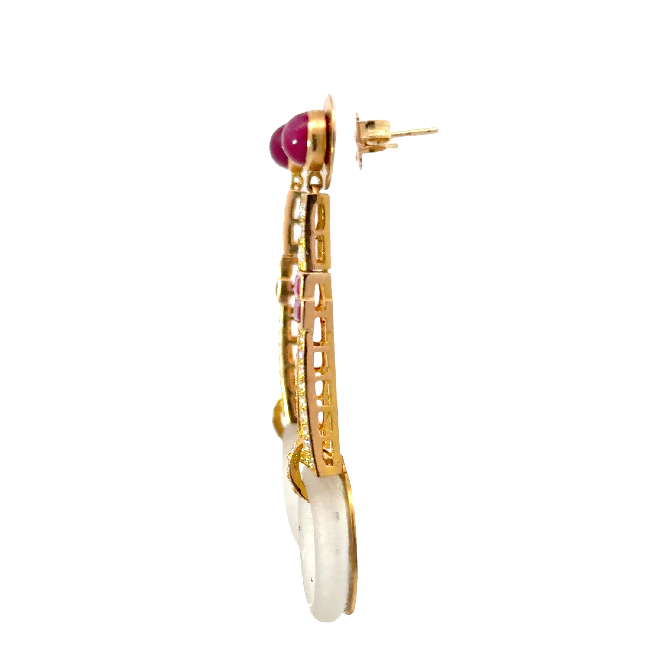 ART DECO RUBY AND DIAMOND EARRINGS