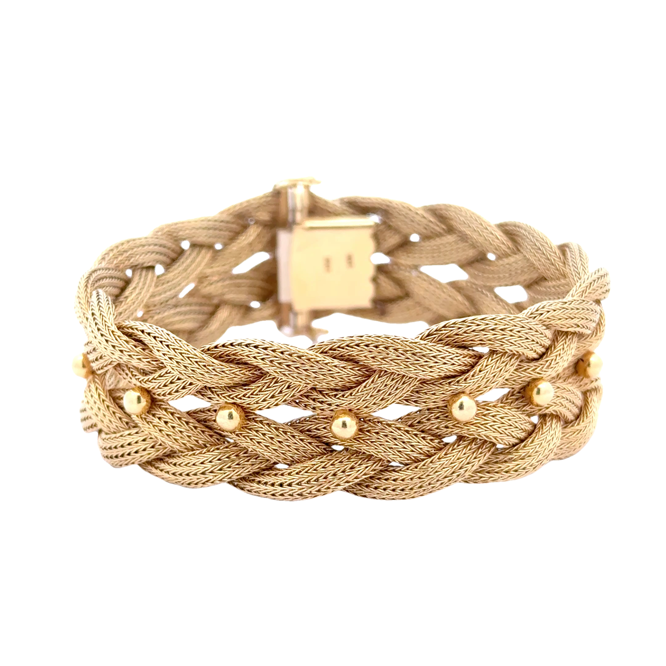 VINTAGE 18 KARAT ITALIAN BRAIDED BRACELET