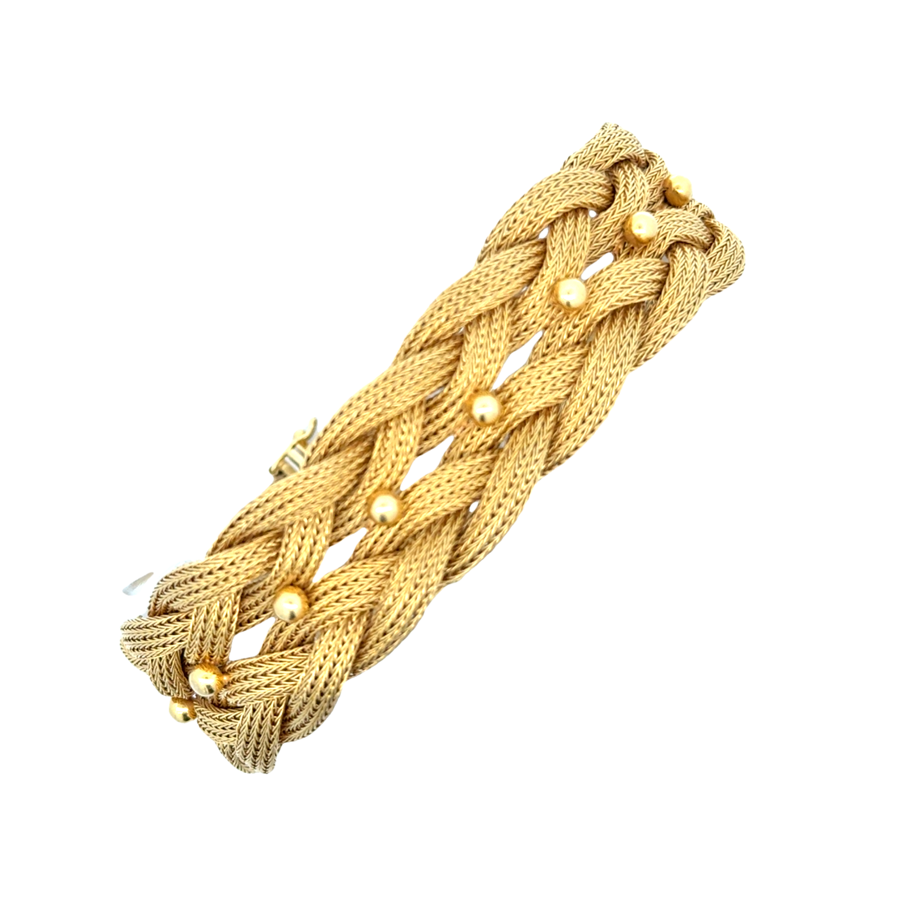 VINTAGE 18 KARAT ITALIAN BRAIDED BRACELET
