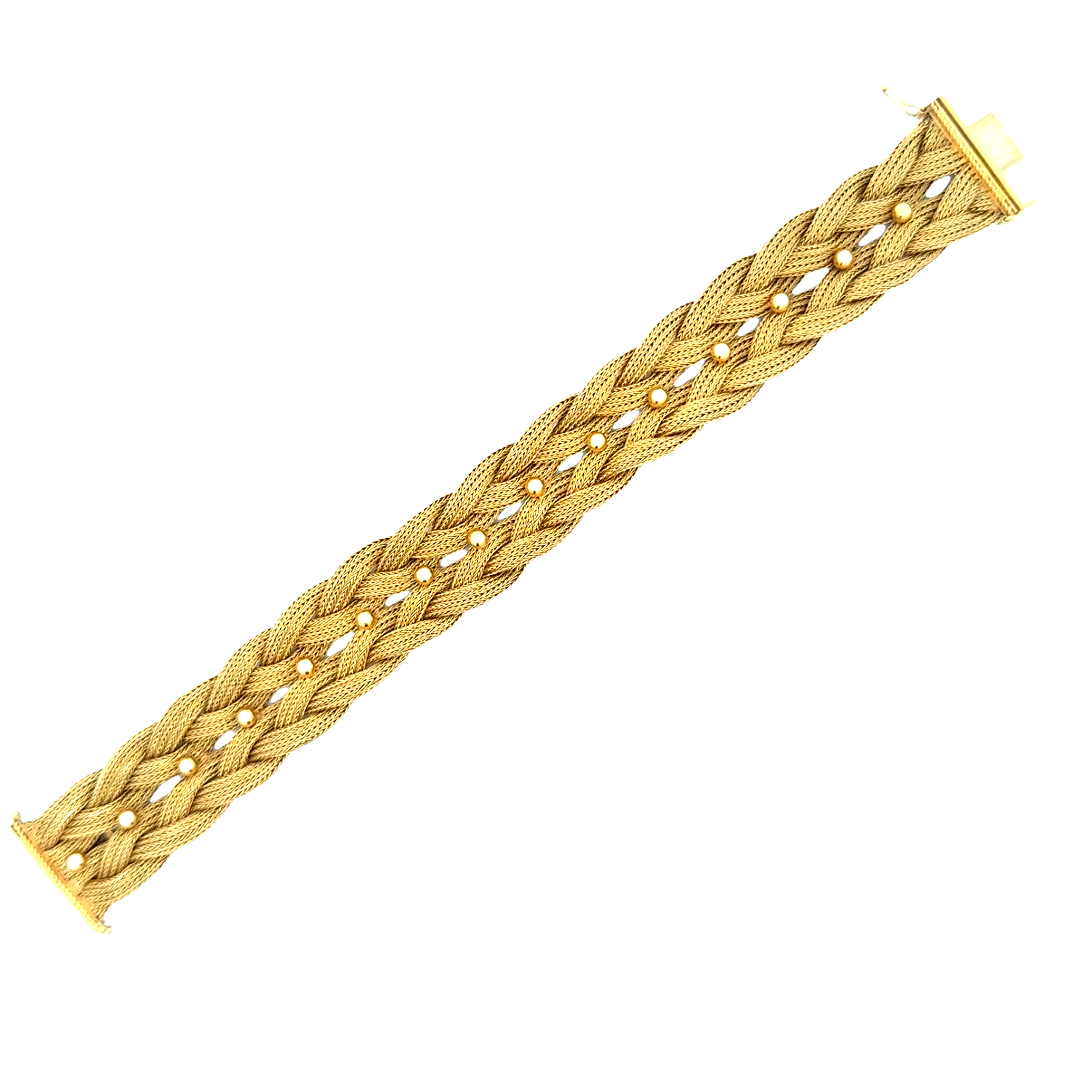 VINTAGE 18 KARAT ITALIAN BRAIDED BRACELET