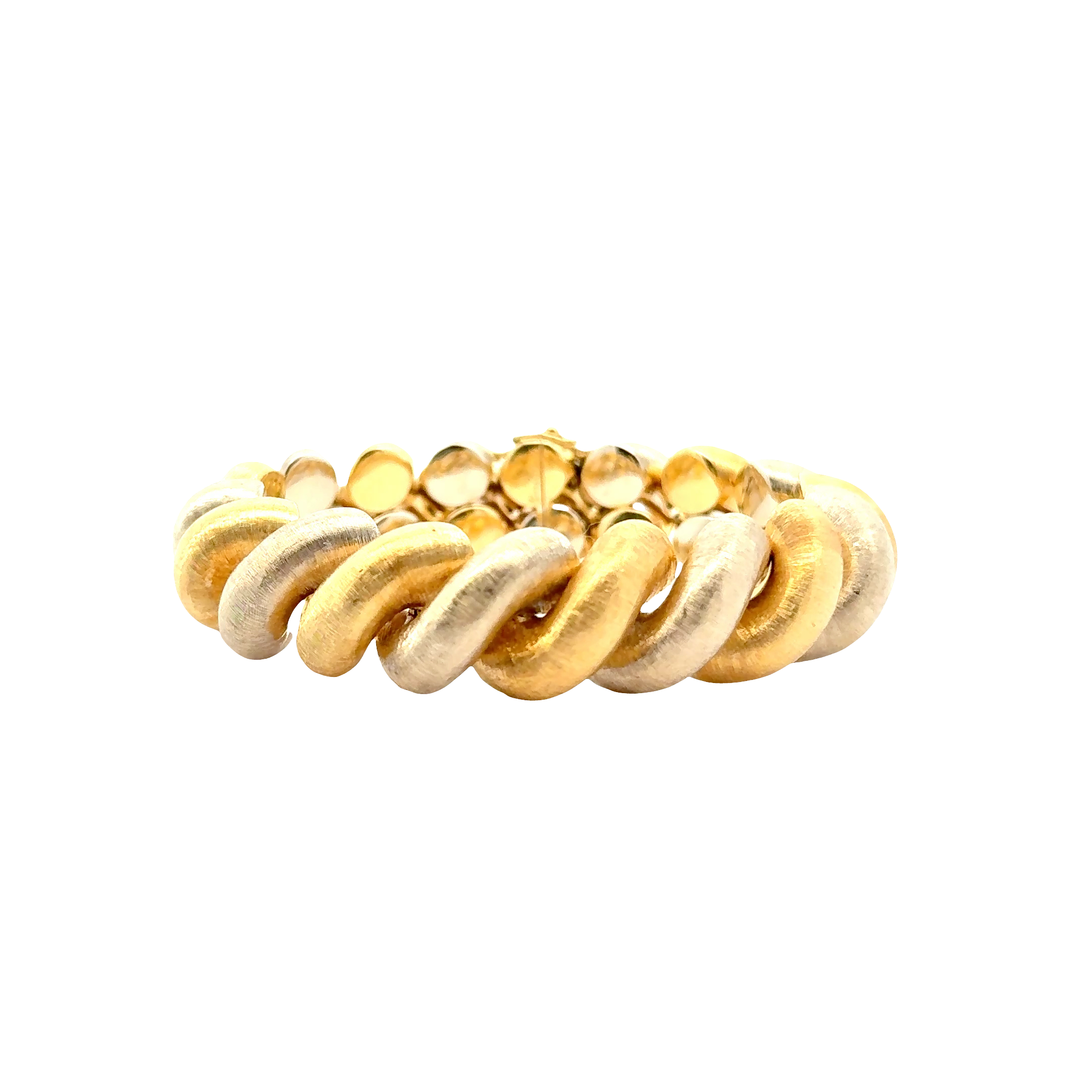 BUCCELLATI 18 KARAT BICOLOR VINTAGE TORCHON SAN MARCO BRACELET