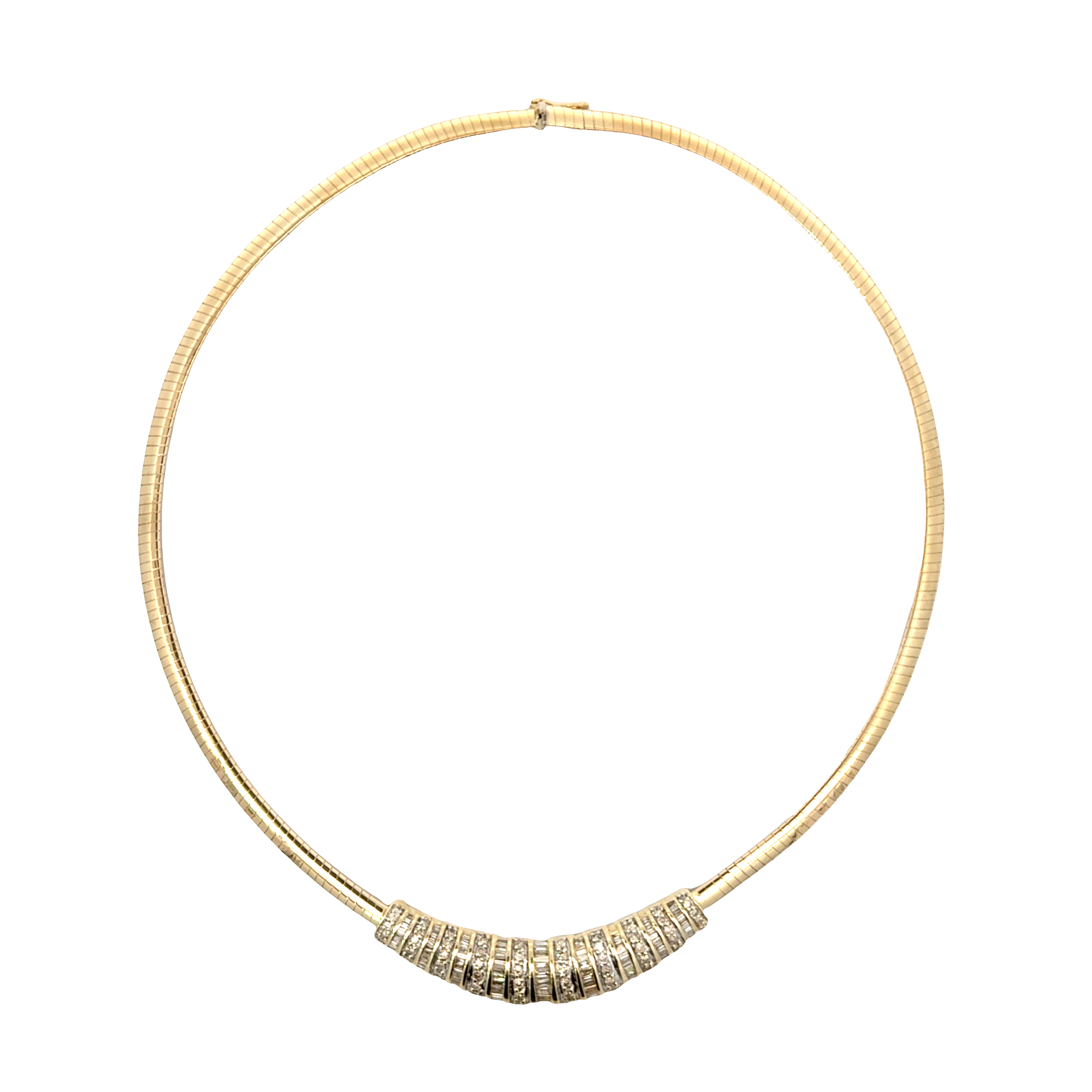 14 KARAT YELLOW GOLD AND DIAMOND NECKLACE