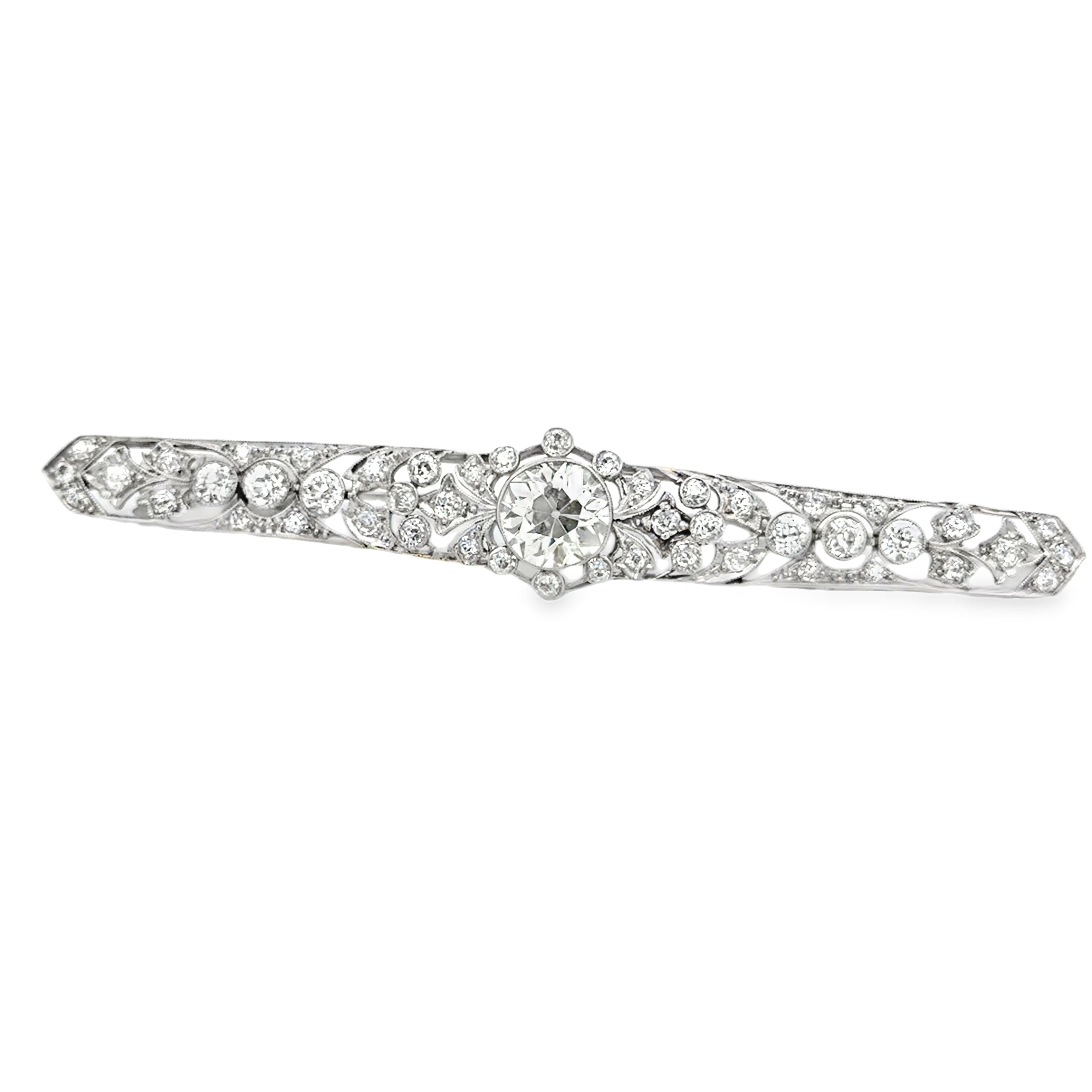 4.1 CARAT OLD EUROPEAN CUT EDWARDIAN BROOCH