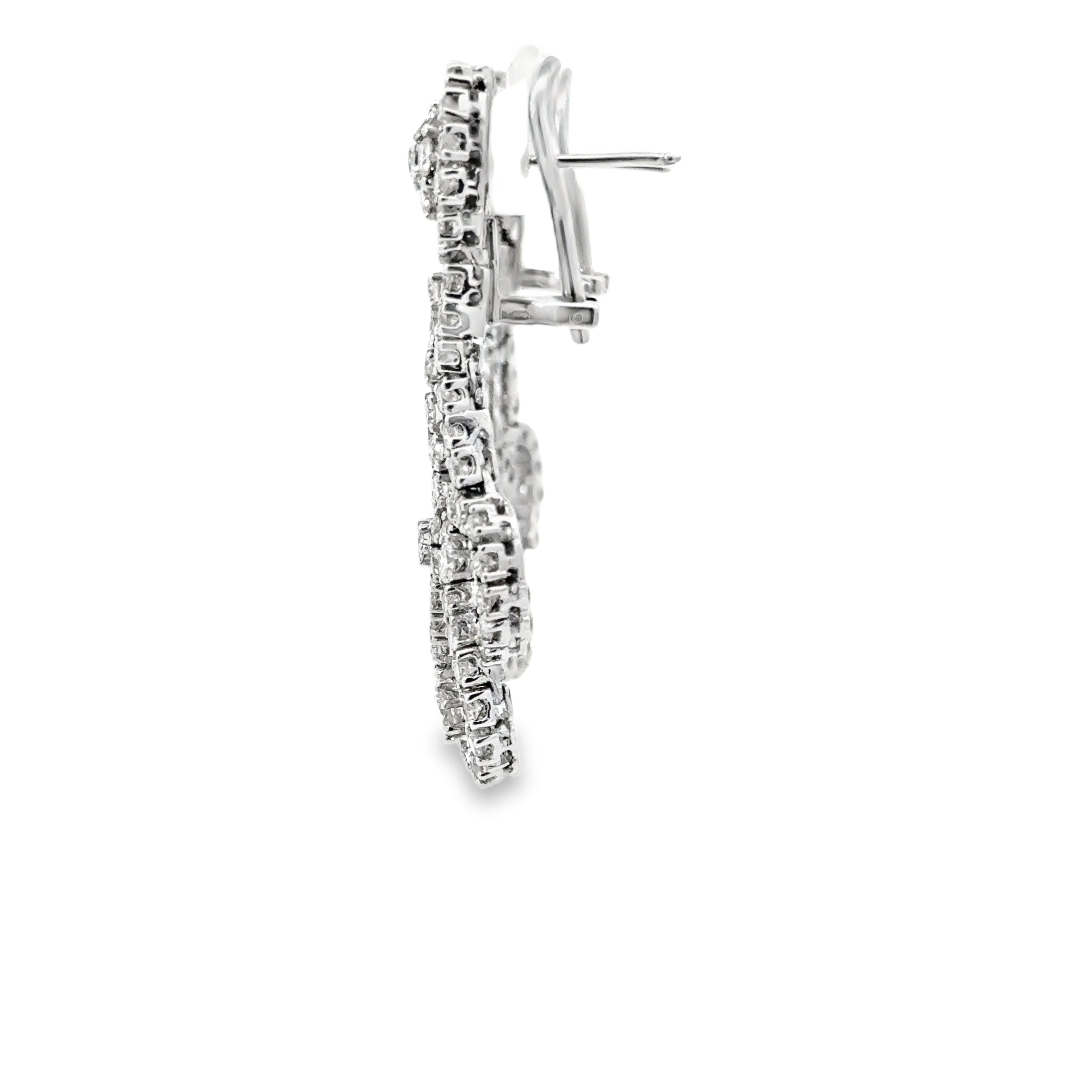 14 KARAT WHITE GOLD DIAMOND DROP EARRINGS