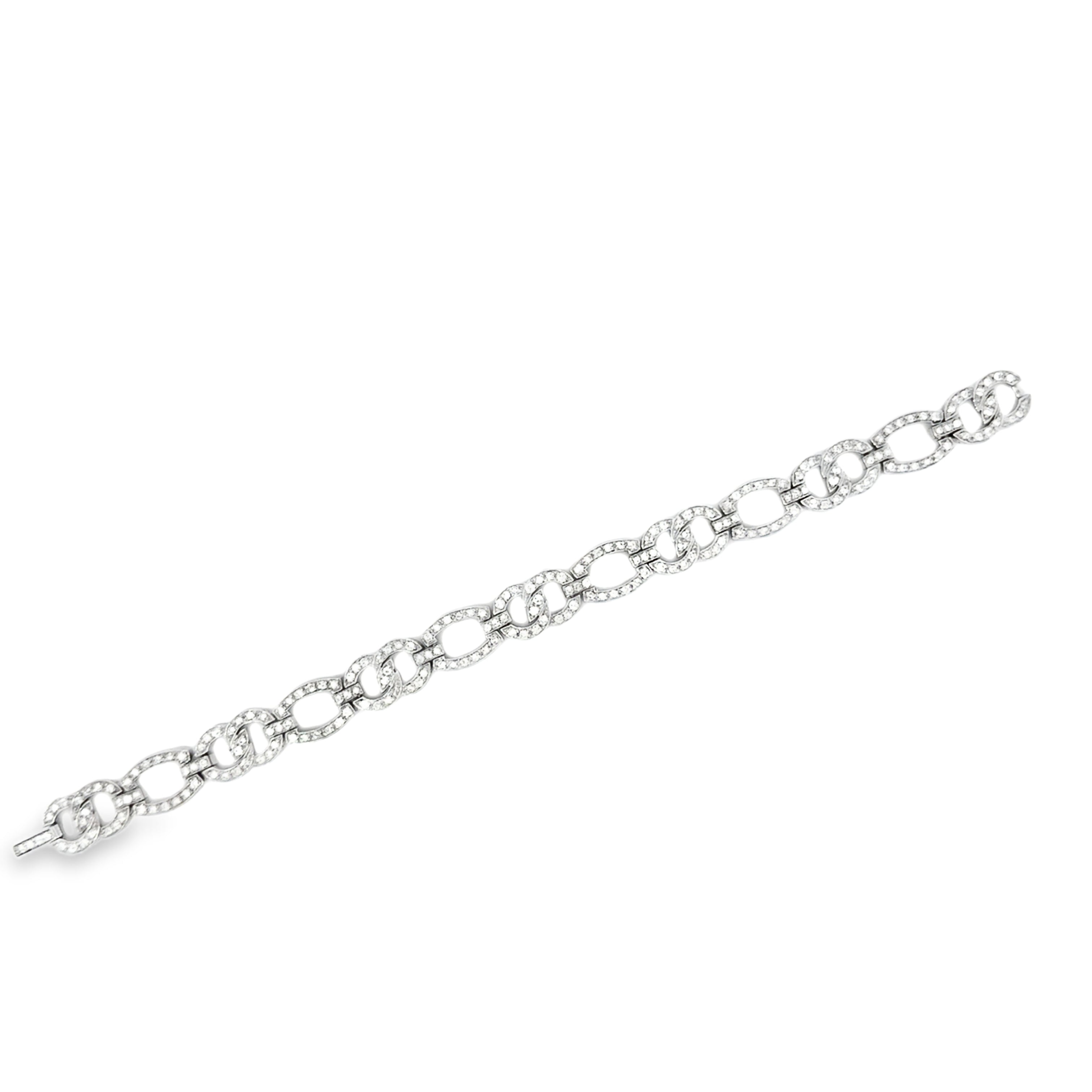 18 KARAT WHITE GOLD DIAMOND BRACELET