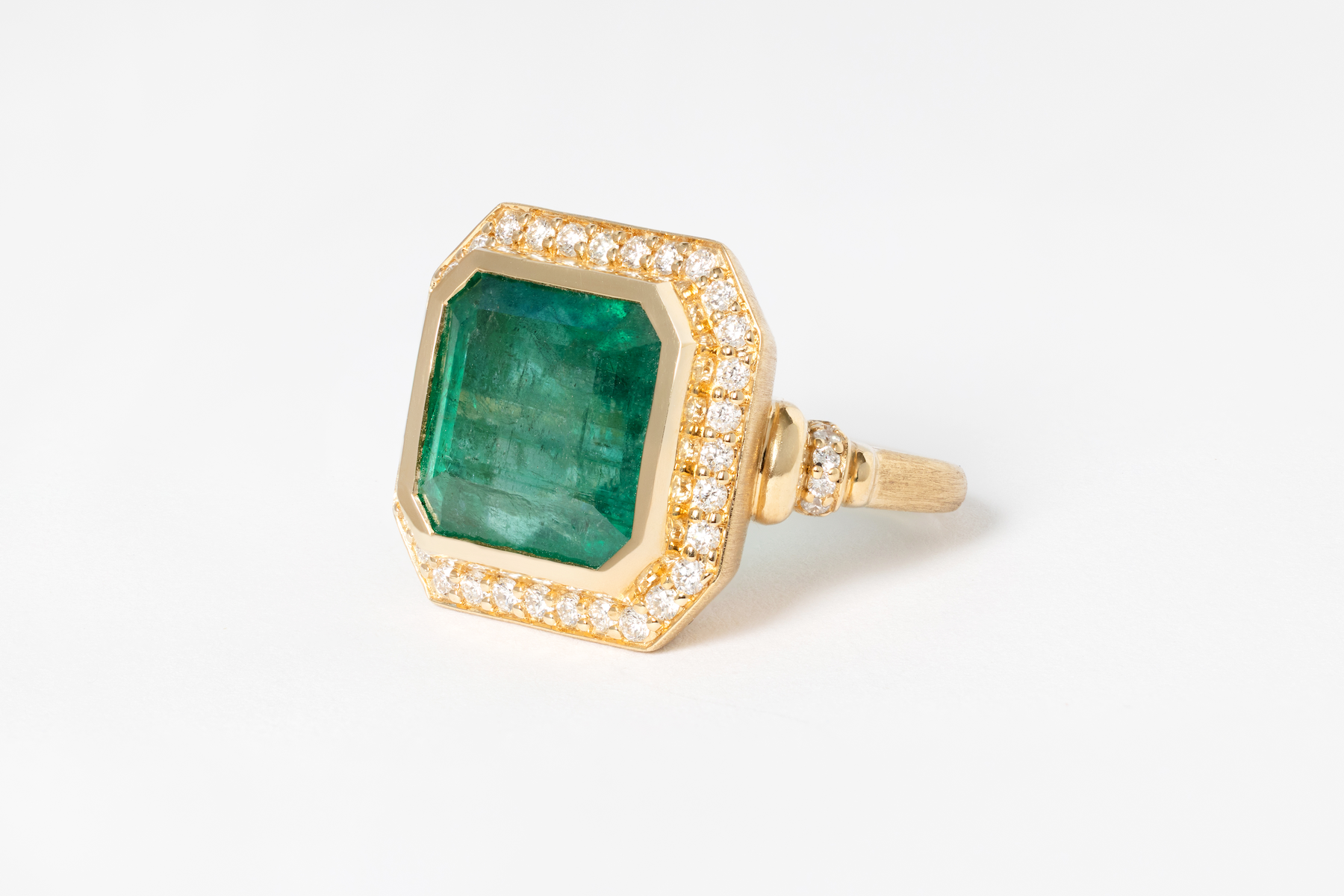 8.61 CARAT EMERALD AND DIAMOND RING