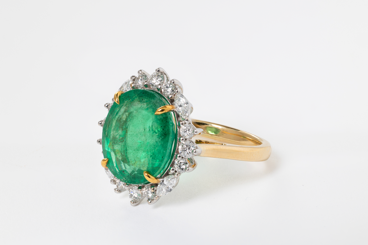 5.69 CARAT EMERALD COCKTAIL RING