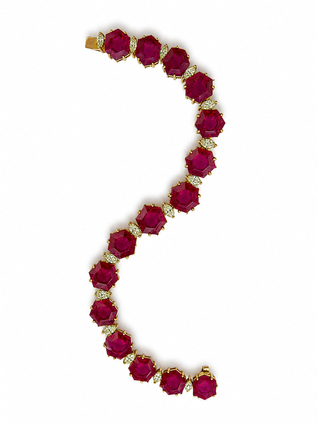 18K GOLD RUBY AND DIAMOND BRACELET