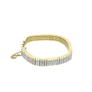 18 KARAT YELLOW GOLD DIAMOND BRACELET