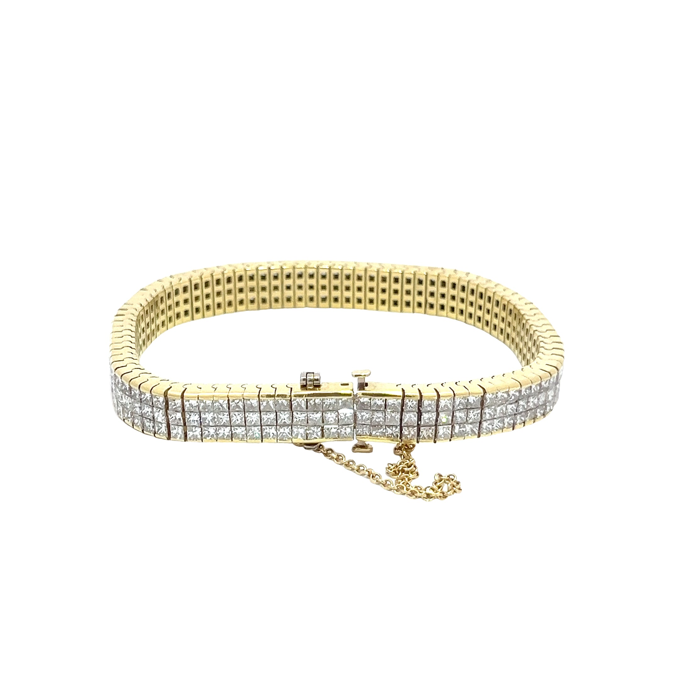 18 KARAT YELLOW GOLD DIAMOND BRACELET