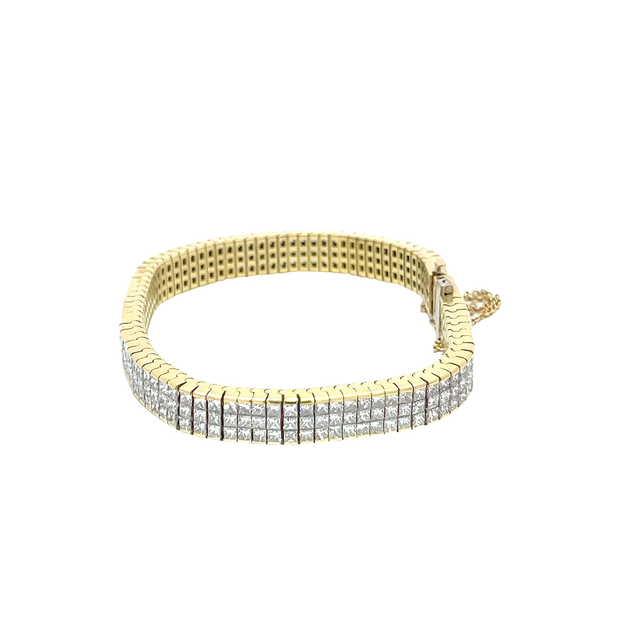 18 KARAT YELLOW GOLD DIAMOND BRACELET
