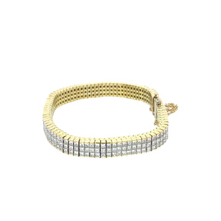 18 KARAT YELLOW GOLD DIAMOND BRACELET