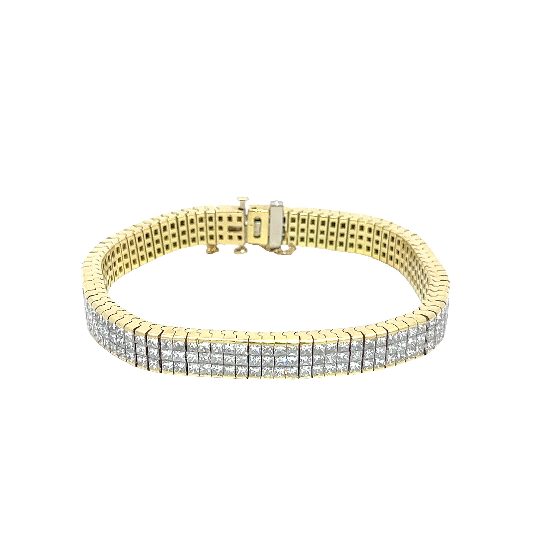18 KARAT YELLOW GOLD DIAMOND BRACELET