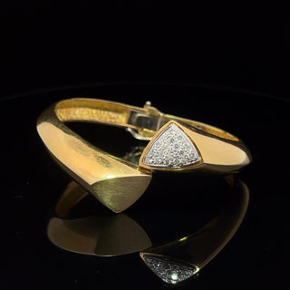 18 KARAT YELLOW GOLD AND DIAMOND BRACELET