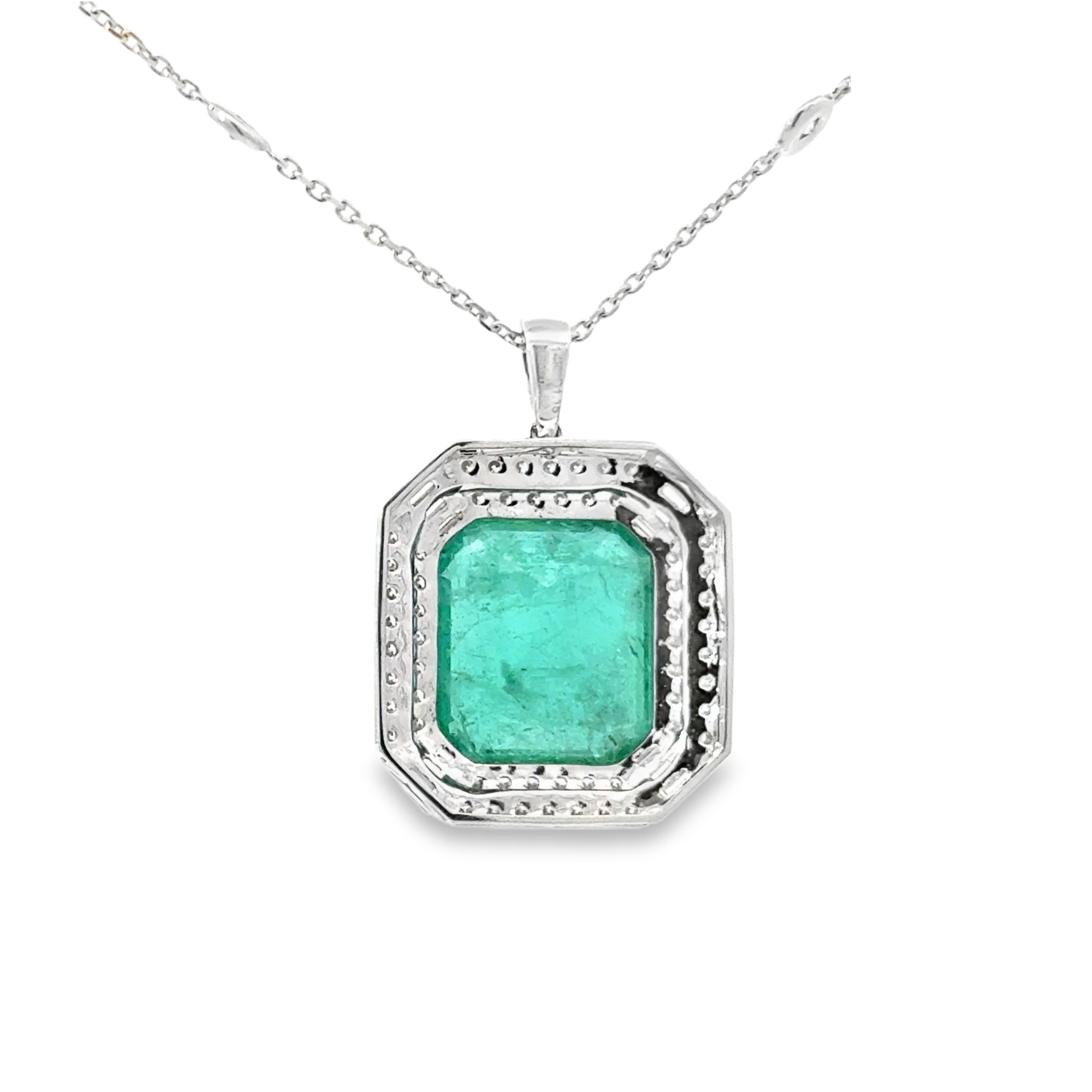 EMERALD AND DIAMOND PENDANT