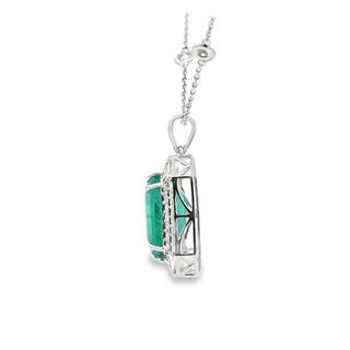 EMERALD AND DIAMOND PENDANT