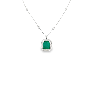 EMERALD AND DIAMOND PENDANT
