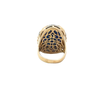 14 KARAT CAMEO AND DIAMOND RING