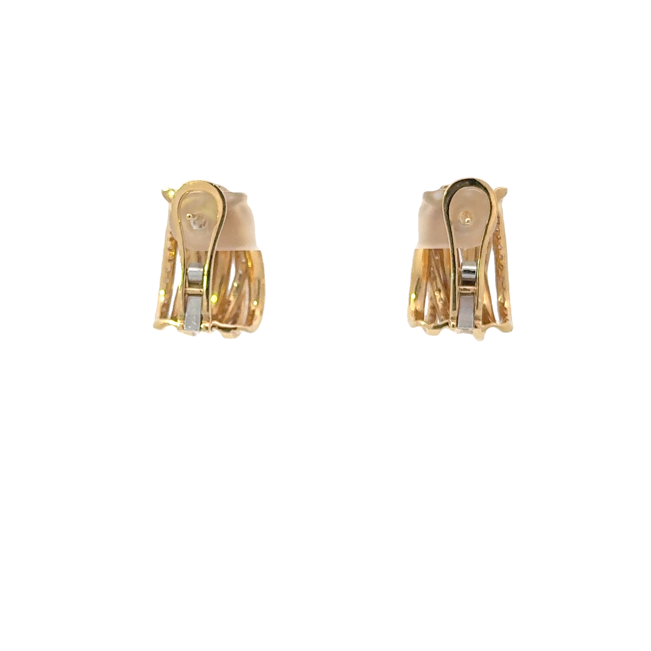 18 KARAT YELLOW GOLD AND DIAMOND EARRINGS