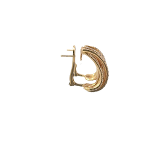 18 KARAT YELLOW GOLD AND DIAMOND EARRINGS