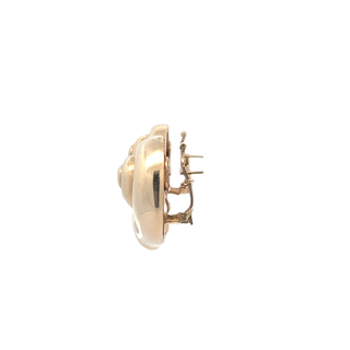 14 KARAT SEASHELL PEARL EARRINGS