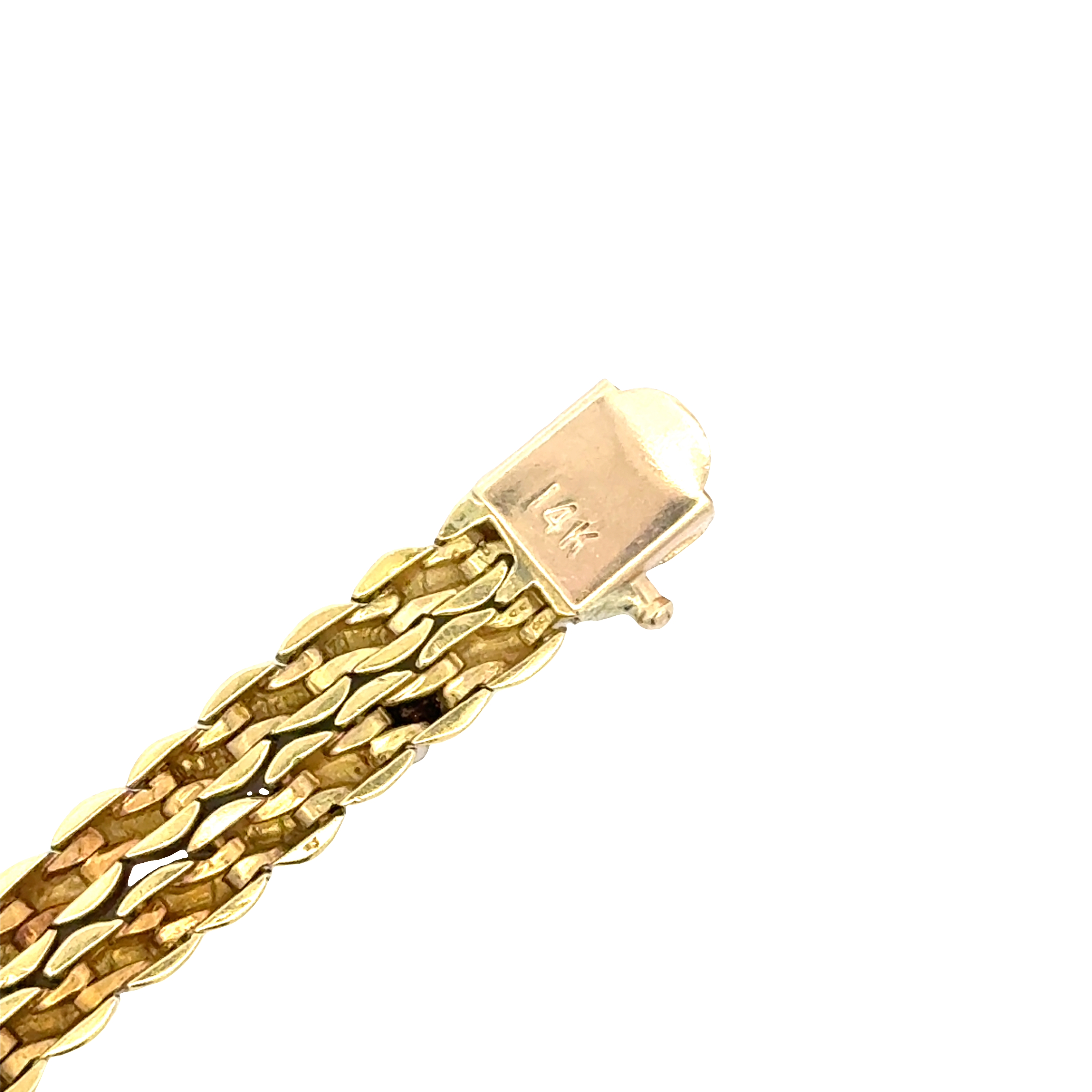 14 KARAT YELLOW GOLD AND DIAMOND BRACELET