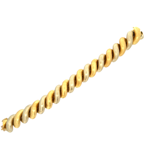 BUCCELLATI 18 KARAT BICOLOR VINTAGE TORCHON SAN MARCO BRACELET