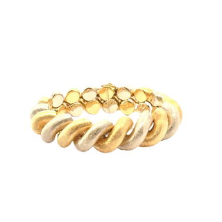 BUCCELLATI 18 KARAT BICOLOR VINTAGE TORCHON SAN MARCO BRACELET