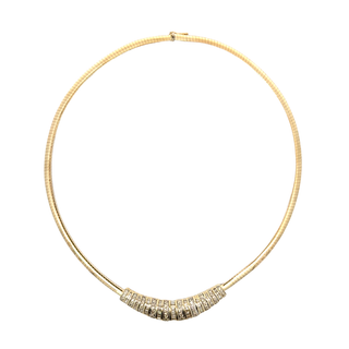 14 KARAT YELLOW GOLD AND DIAMOND NECKLACE