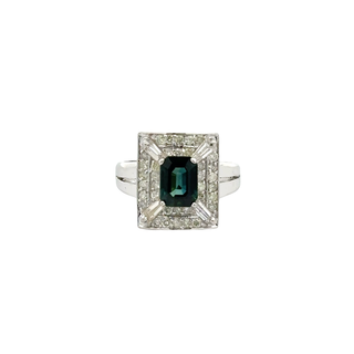 1.23 CARAT SAPPHIRE AND DIAMOND RING