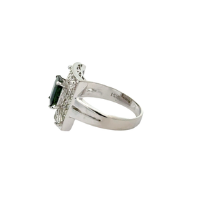 1.23 CARAT SAPPHIRE AND DIAMOND RING