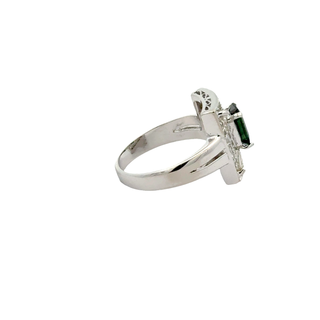 1.23 CARAT SAPPHIRE AND DIAMOND RING