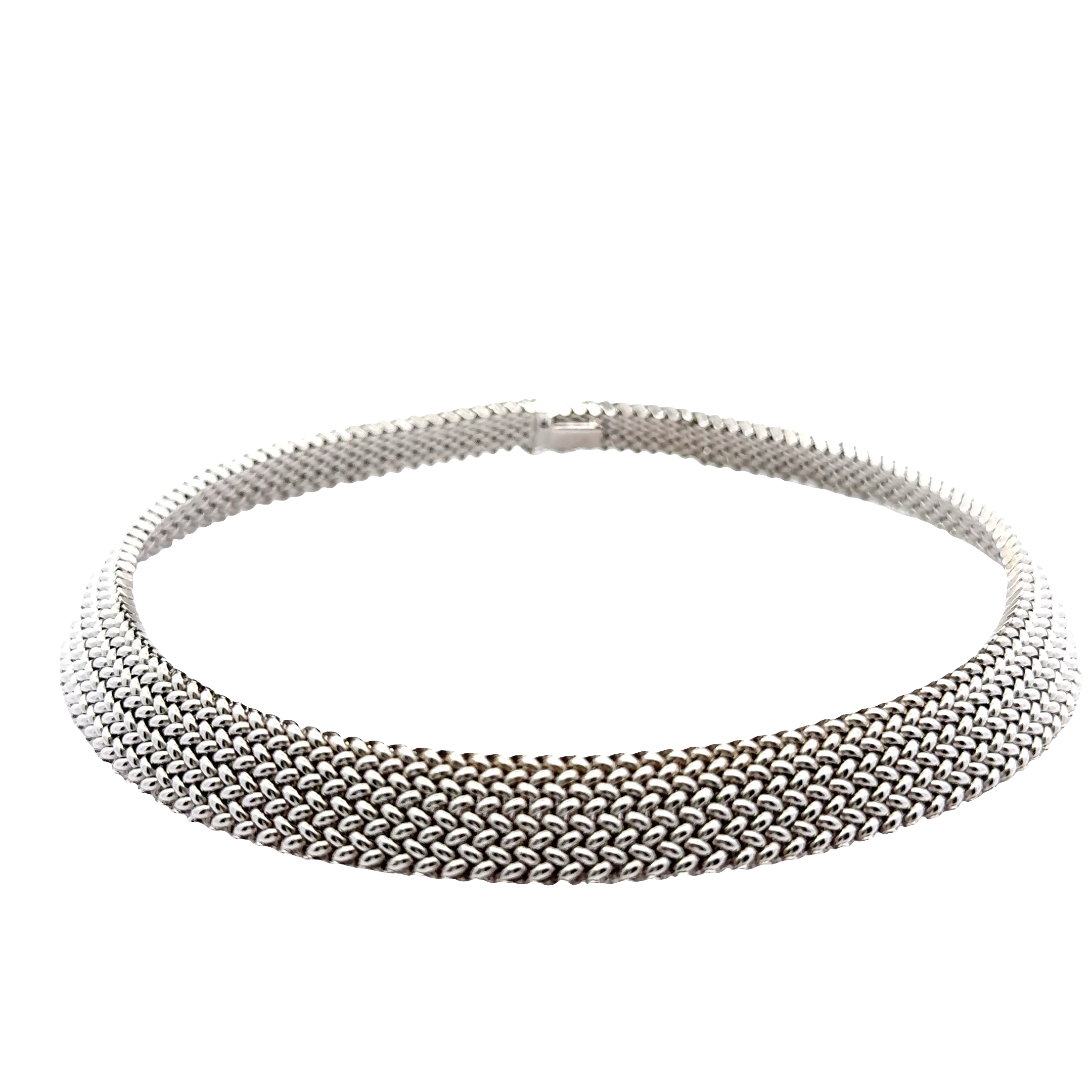 14 KARAT WHITE GOLD COLLAR NECKLACE