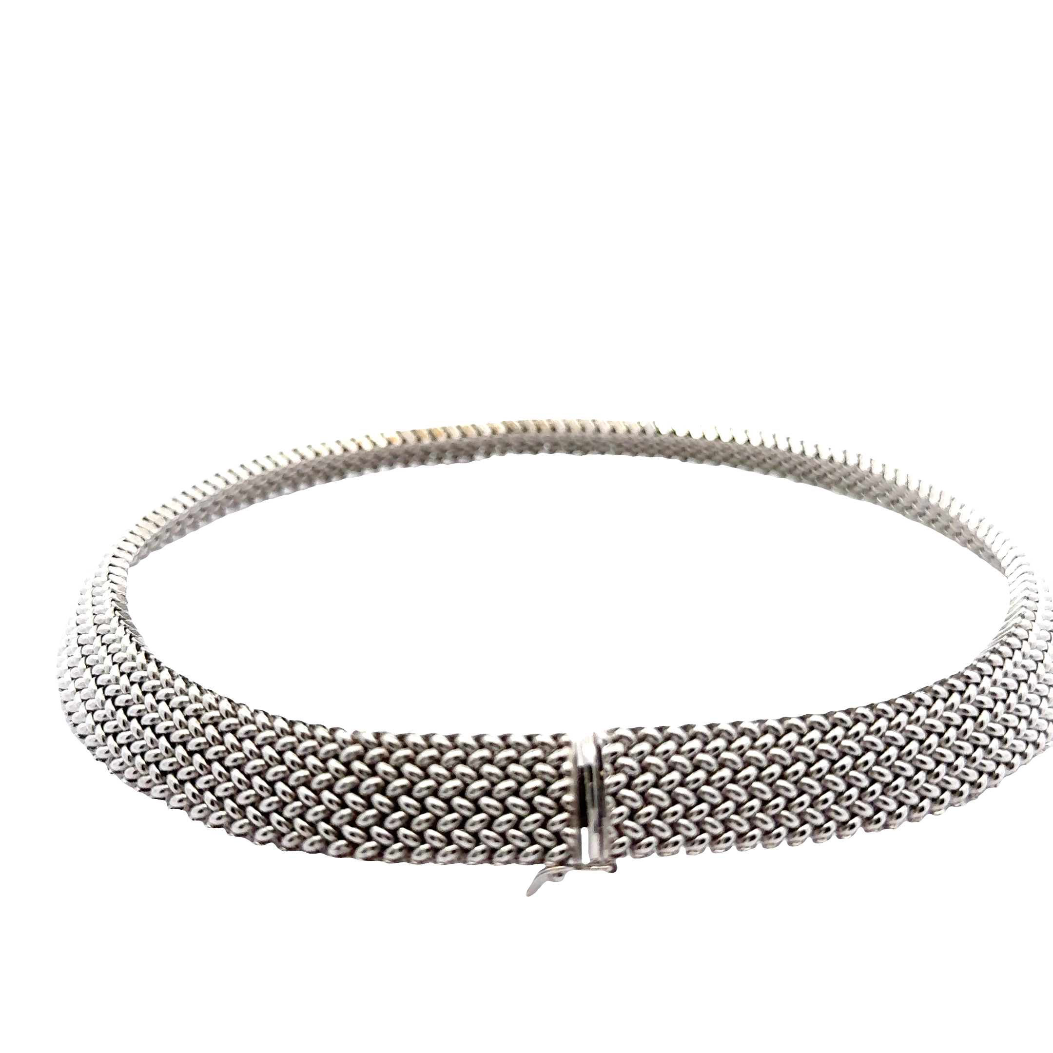 14 KARAT WHITE GOLD COLLAR NECKLACE