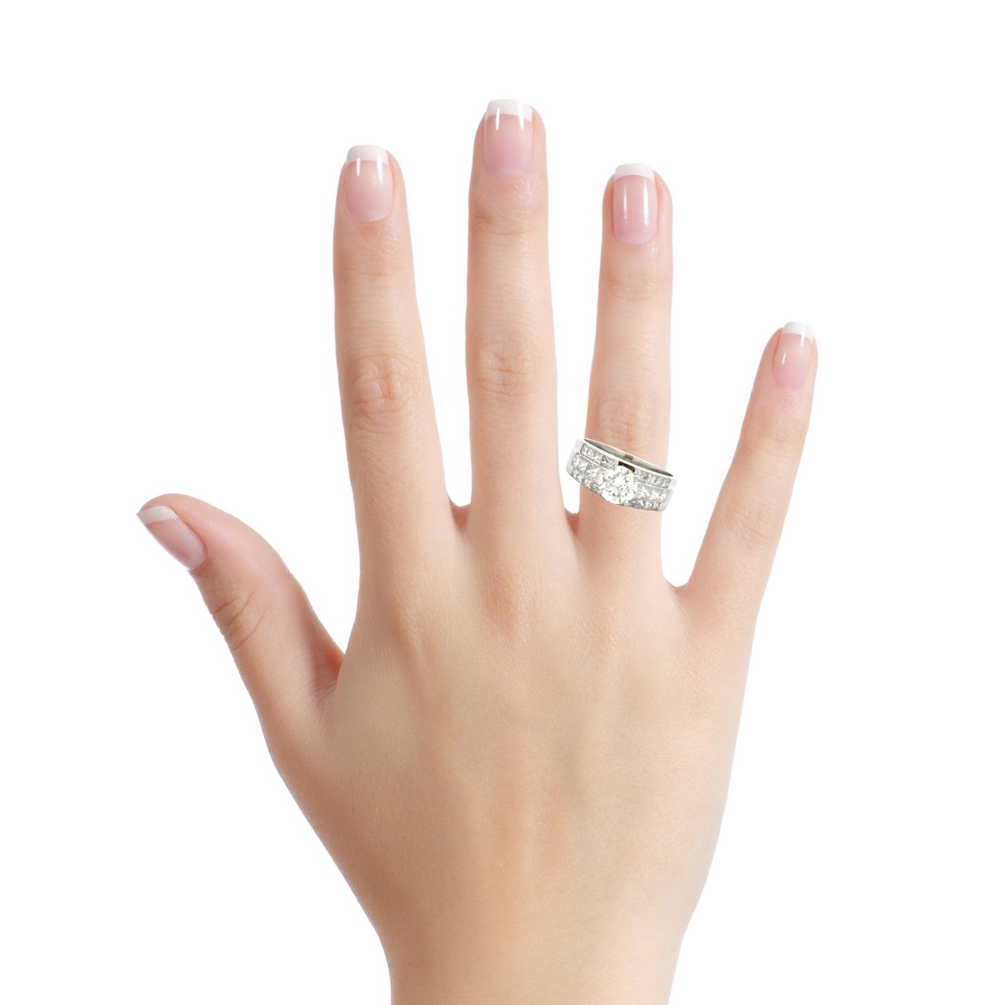 PLATINUM AND 1.28 CARAT DIAMOND RING