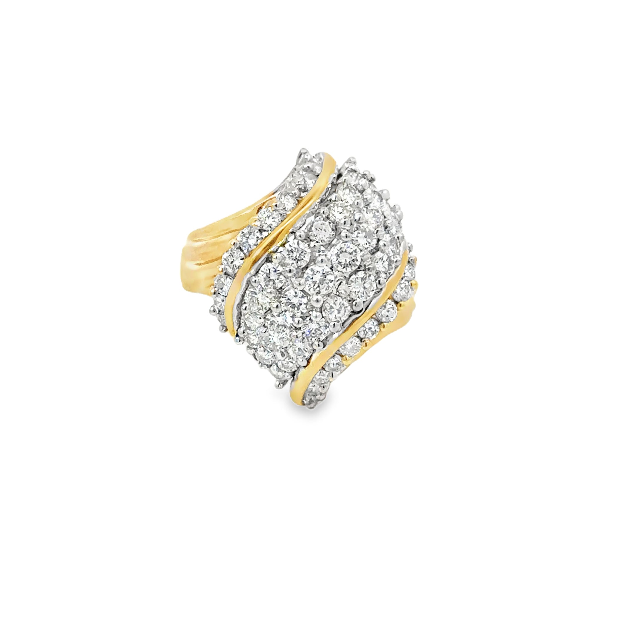 14 KARAT YELLOW GOLD AND DIAMOND RING