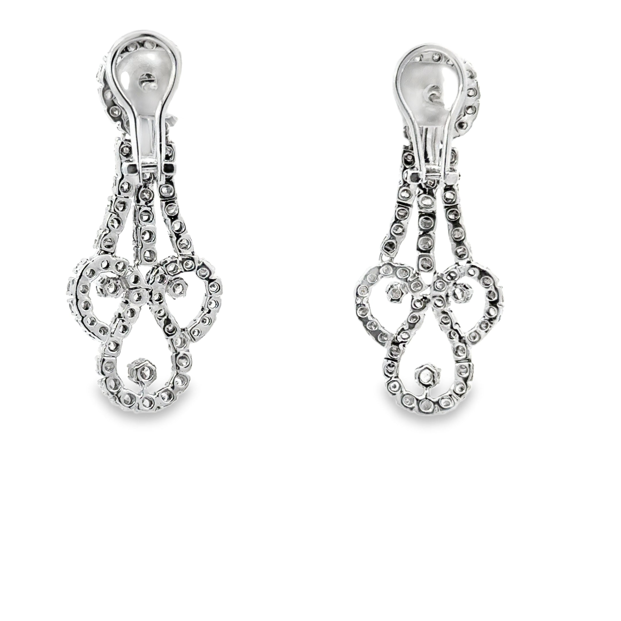 14 KARAT WHITE GOLD DIAMOND DROP EARRINGS