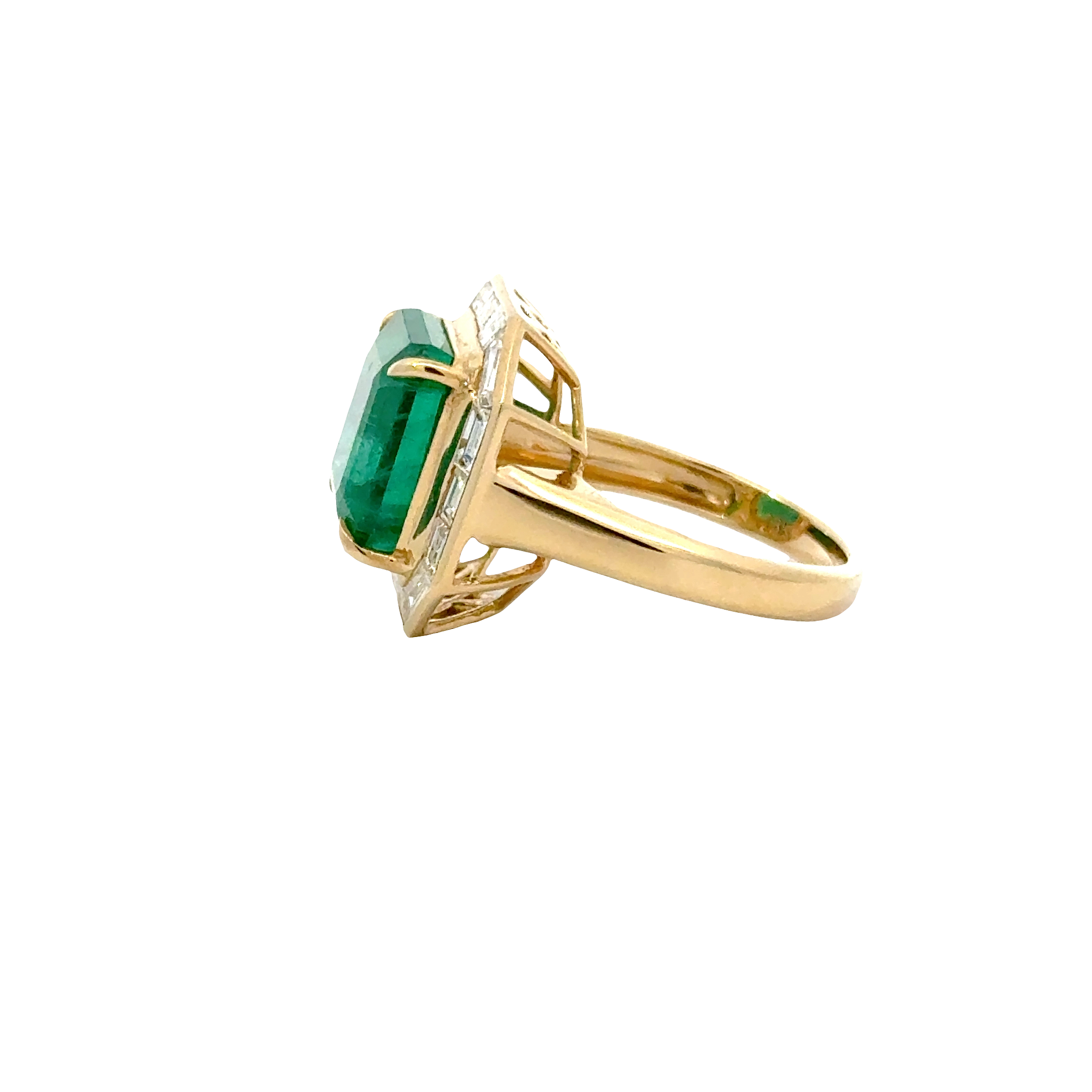 7.70 CARAT EMERALD AND DIAMOND RING