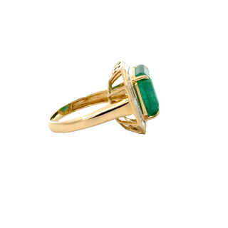 7.70 CARAT EMERALD AND DIAMOND RING