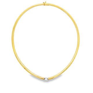 14 KARAT BI-COLOR DIAMOND NECKLACE