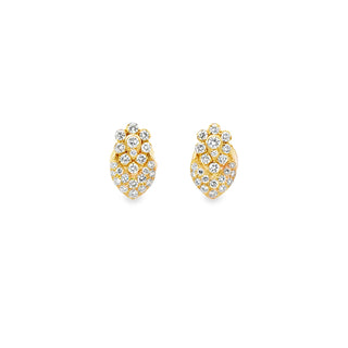 18 KARAT YELLOW GOLD DIAMOND EARRINGS