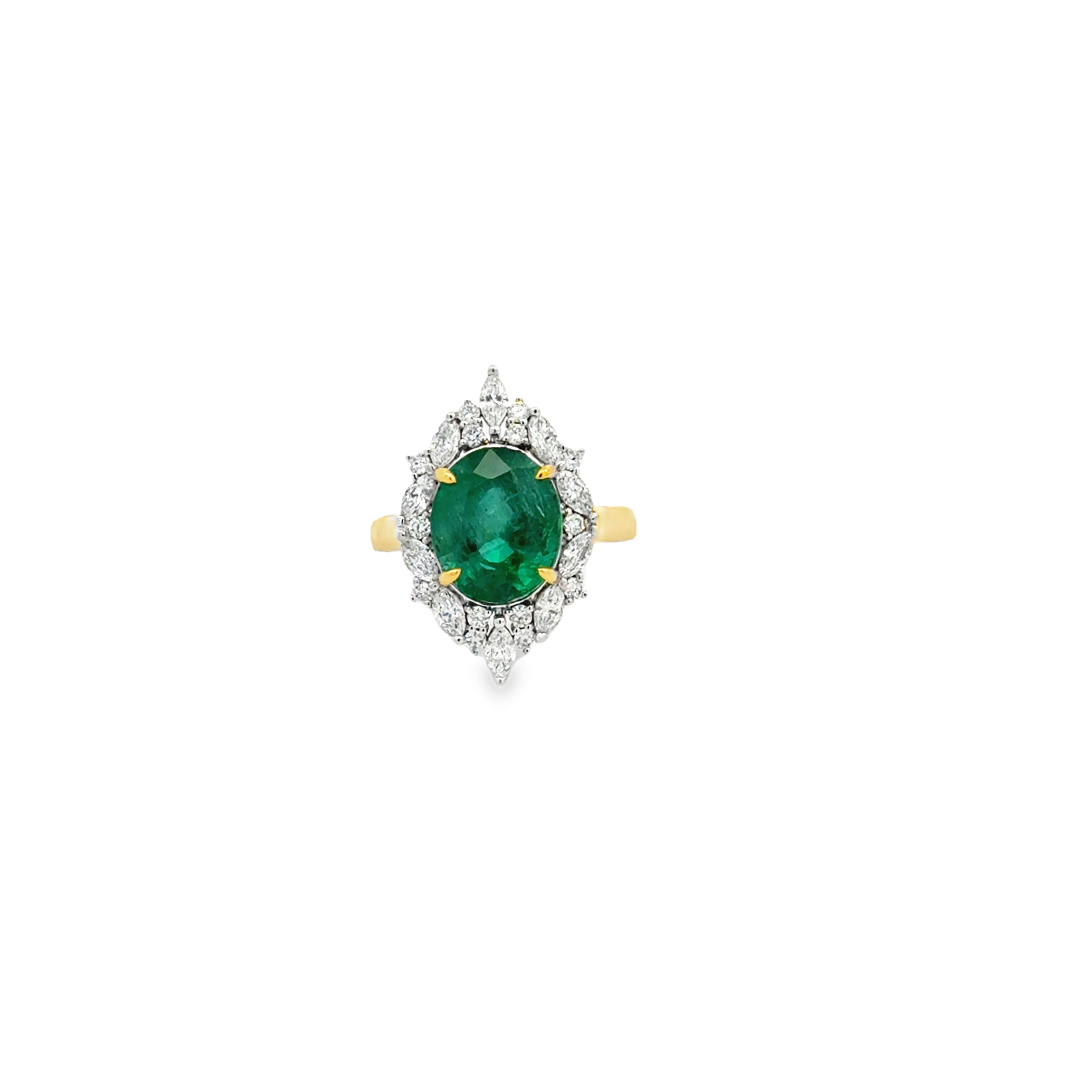 EMERALD AND DIAMOND RING