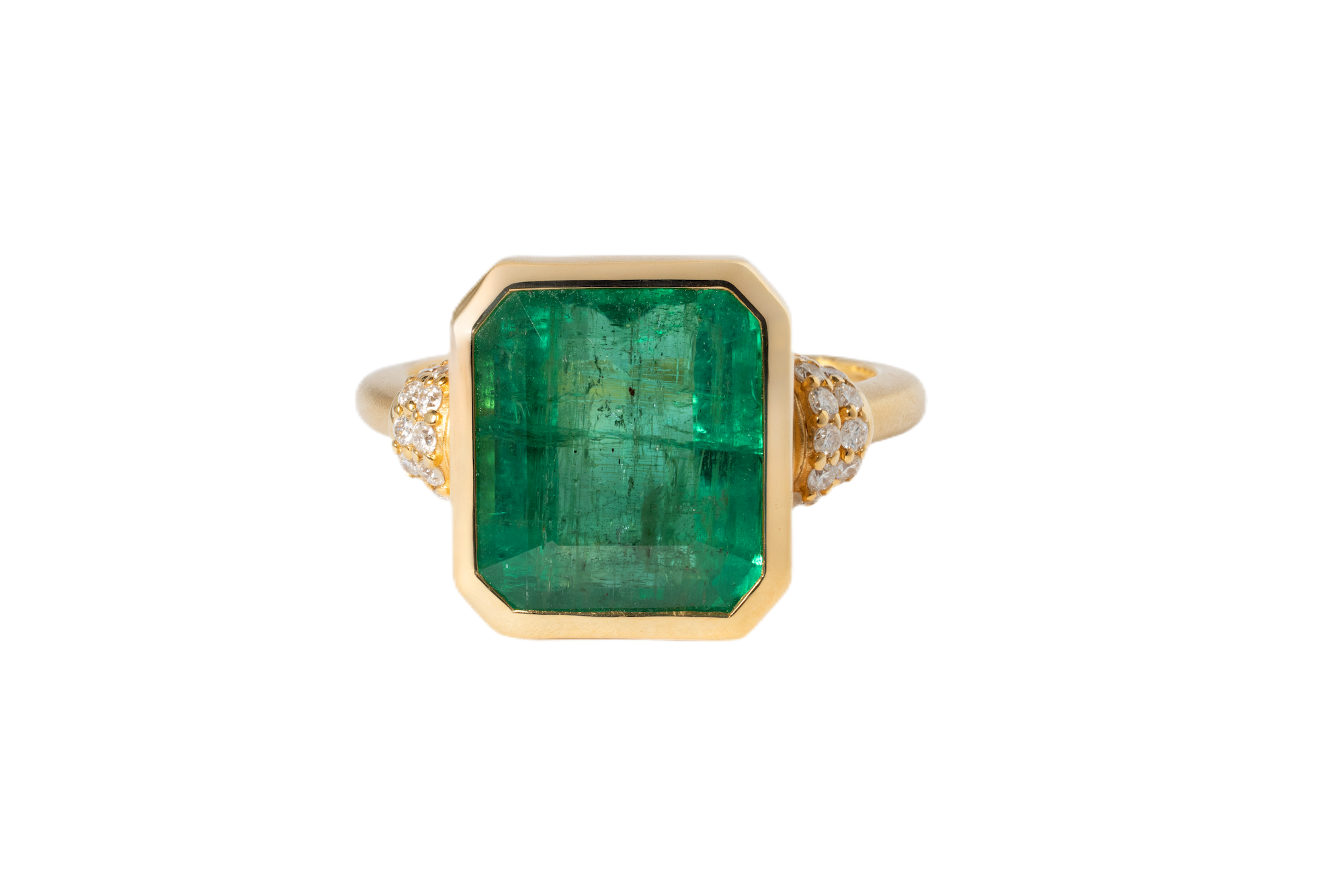 5.26 CARAT EMERALD AND DIAMOND RING