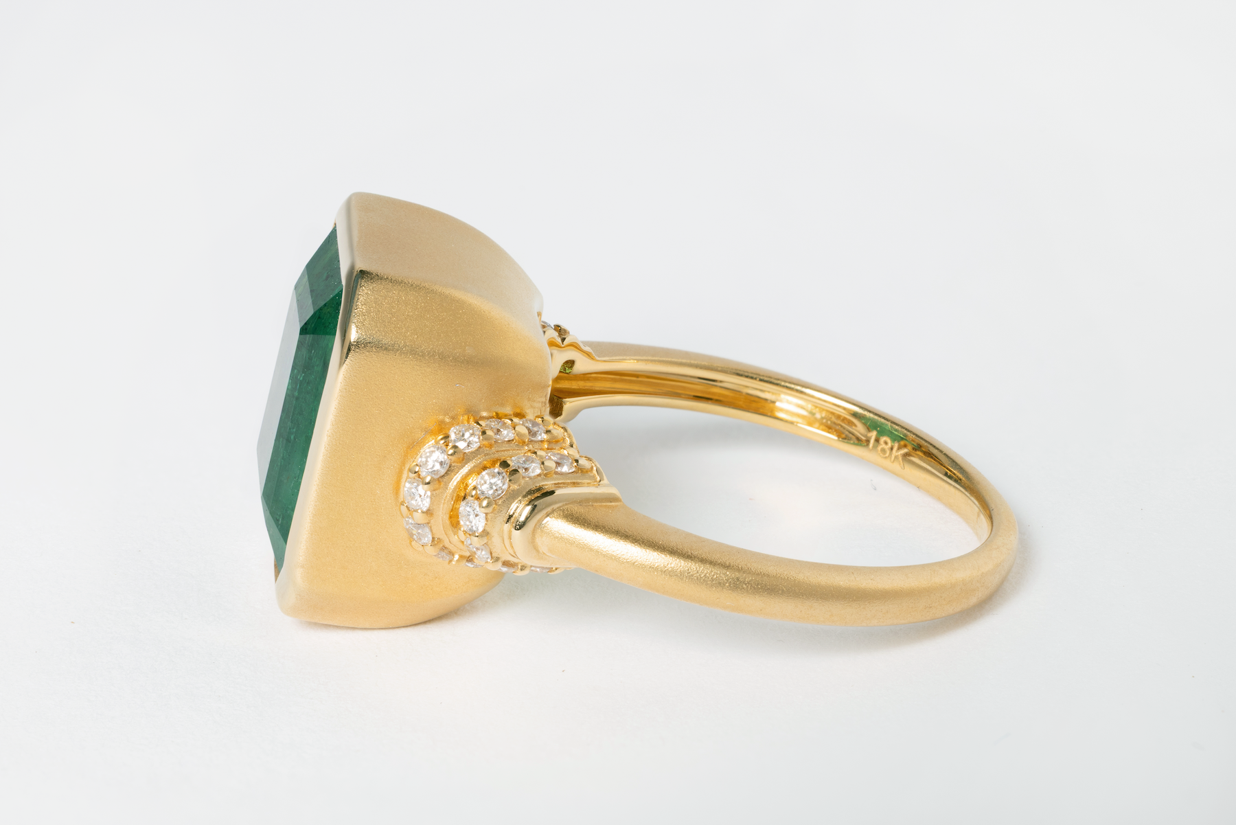 7.55 CARAT EMERALD AND DIAMOND RING