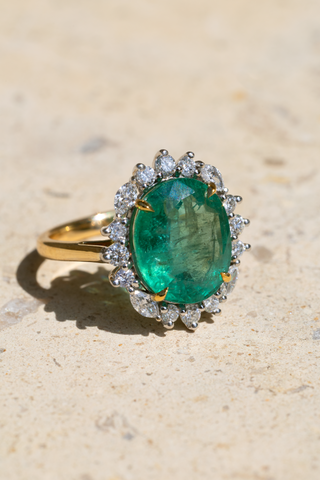5.69 CARAT EMERALD COCKTAIL RING