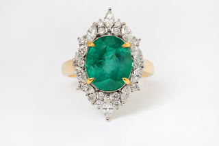 4.22 CARAT EMERALD COCKTAIL RING