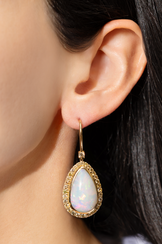 21.20 CARAT OPAL AND DIAMOND EARRINGS